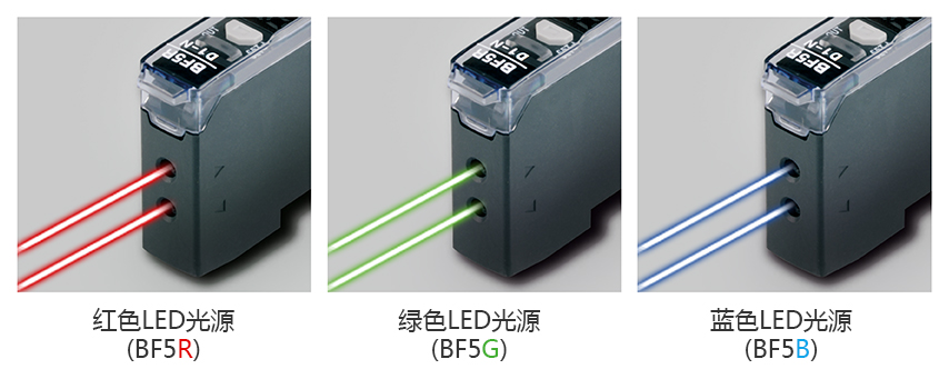 紅色 LED 光源(BF5R), 綠色 LED 光源(BF5G), 藍(lán)色 LED 光源(BF5B)